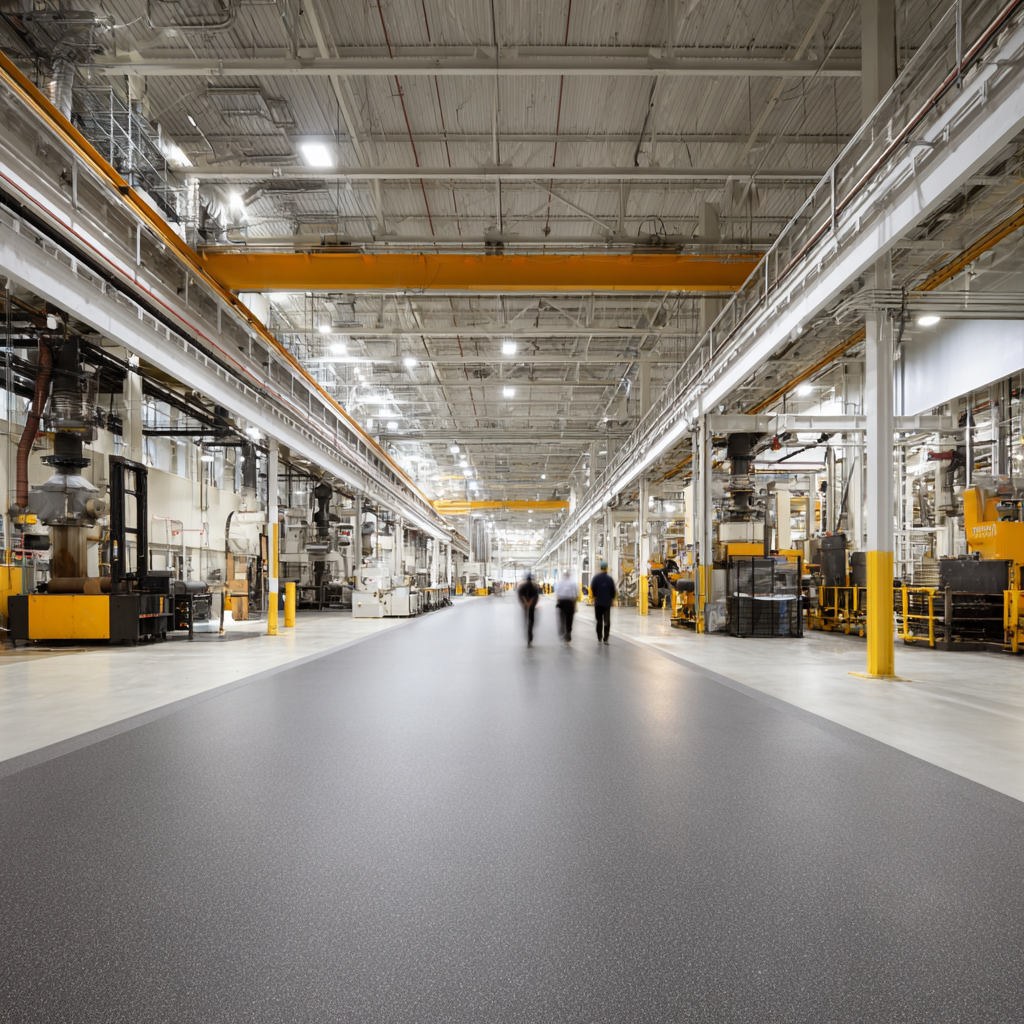 rubber recyclicled flooring Spazi Industriali, sicuri e sostenibili